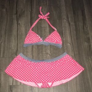 Arizona,pink with white polka dot swimwear.Size L-XL.
